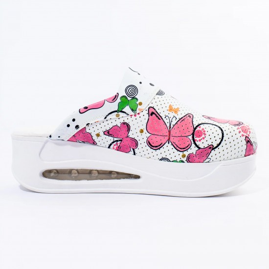 Pembe Kelebekler Desenli Ortopedik Orjinal Airmax Sabo Terlik Pembe Kelebekler Desenli Ortopedik Orjinal Airmax Sabo Terlik