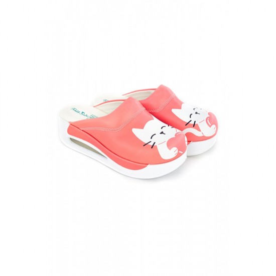 Air Max Pembe Kedi Desenli Ortopedik Sabo Terlik