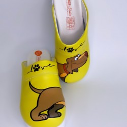 Airmax Sarı Köpek Desenli Ortopedik Sabo Terlik Airmax Sarı Köpek Desenli Ortopedik Sabo Terlik
