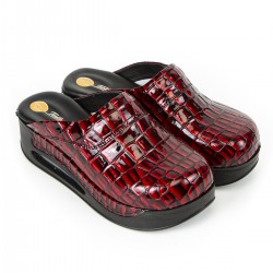 Airmax Bordo Dolgu Desenli Ortopedik Sabo Terlik