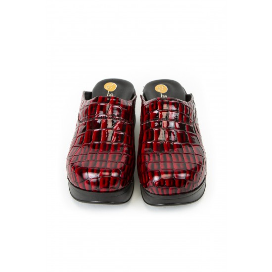 Air Max Kırmızı Dolgu Desenli Ortopedik Sabo Terlik