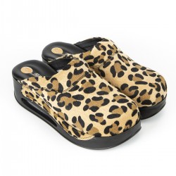 Airmax Leopar Desenli Ortopedik Sabo Terlik