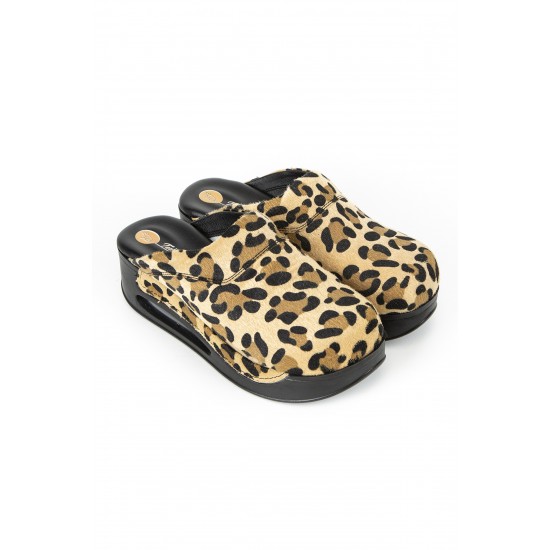Air Max Leopar Desenli Ortopedik Sabo Terlik Air Max Leopar Desenli Ortopedik Sabo Terlik
