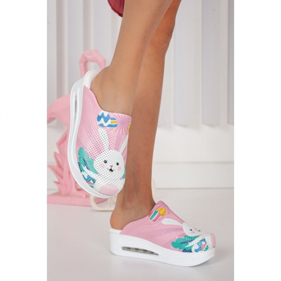 Air Max Pembe Tavşan Desenli Ortopedik Sabo Terlik Air Max Pembe Tavşan Desenli Ortopedik Sabo Terlik