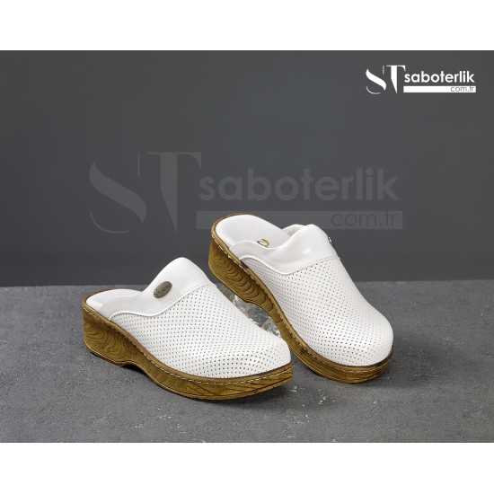 Erkek Beyaz Ortopedik Sabo Terlik Erkek Beyaz Ortopedik Sabo Terlik