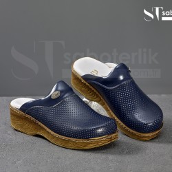 Erkek Lacivert Ortopedik Sabo Terlik 601