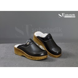 Erkek Siyah Ortopedik Sabo Terlik 601 Erkek Siyah Ortopedik Sabo Terlik 601