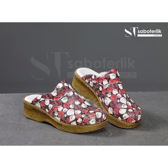 Ortopedik Balon Desenli Brown  Sabo Terlik