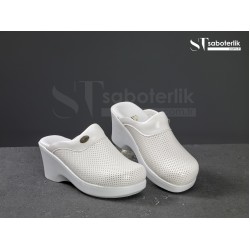 Ortopedik Beyaz Dolgu  Taban Sabo Terlik  