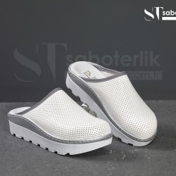 Ortopedik Beyaz Traktör Taban Sabo Terlik Ortopedik Beyaz Traktör Taban Sabo Terlik