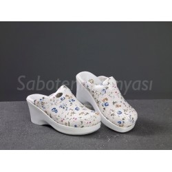 Ortopedik Çiçekli 7cm Dolgu Taban Sabo Terlik  