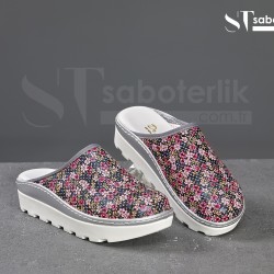 Ortopedik Çiçekli Traktör Taban Sabo Terlik Ortopedik Çiçekli Traktör Taban Sabo Terlik