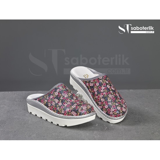 Ortopedik Çiçekli Traktör Taban Sabo Terlik