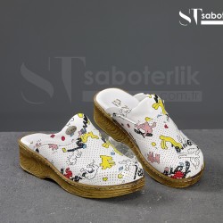Ortopedik Desenli Brown Taban Sabo Terlik  
