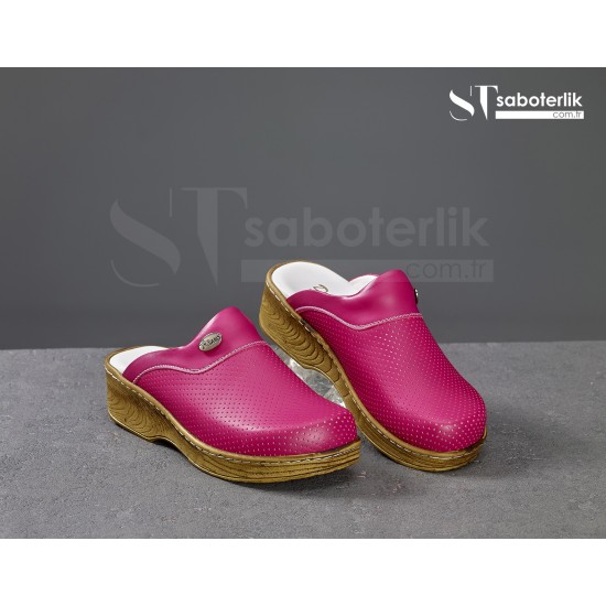 Ortopedik Fuşya Brown Taban Sabo Terlik Ortopedik Fuşya Brown Taban Sabo Terlik