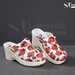 Ortopedik Gül Desenli Dolgu Taban Sabo Terlik Ortopedik Gül Desenli Dolgu Taban Sabo Terlik