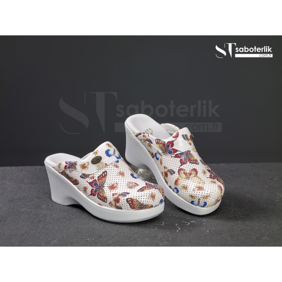 Ortopedik Kelebek Desenli Dolgu Taban Sabo Terlik Ortopedik Kelebek Desenli Dolgu Taban Sabo Terlik