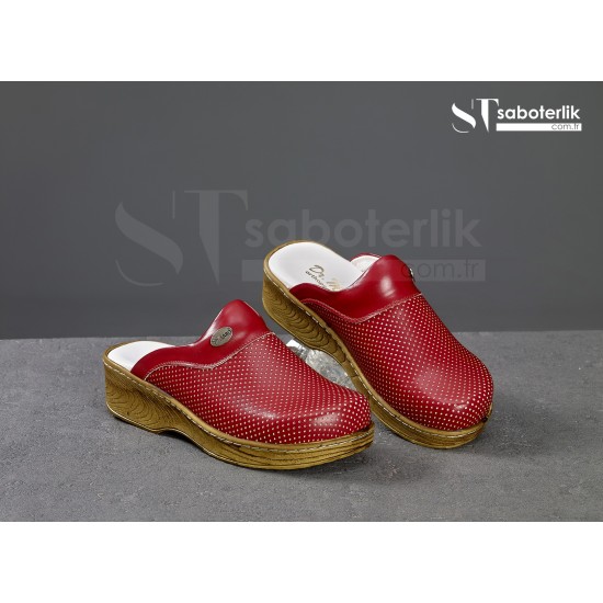 Ortopedik Kırmızı Brown Sabo Terlik Ortopedik Kırmızı Brown Sabo Terlik