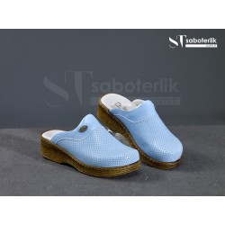 Ortopedik Mavi Brown Taban Sabo Terlik  