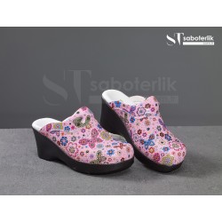 Ortopedik Pembe Desenli Dolgu Taban Sabo Terlik Ortopedik Pembe Desenli Dolgu Taban Sabo Terlik