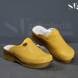 Ortopedik Sarı Brown Taban Sabo Terlik  