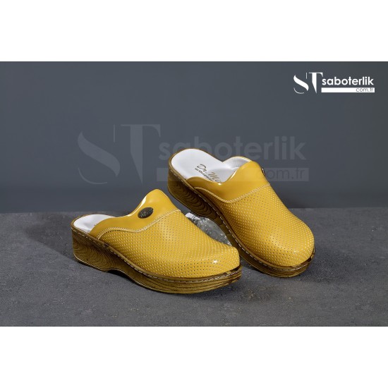 Ortopedik Sarı Brown Taban Sabo Terlik