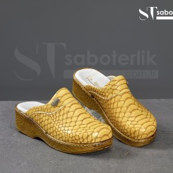 Ortopedik Sarı Brown Taban Sabo Terlik  