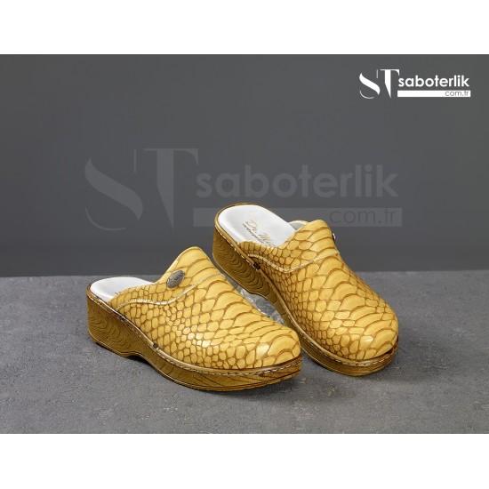 Ortopedik Sarı Brown Taban Sabo Terlik Ortopedik Sarı Brown Taban Sabo Terlik