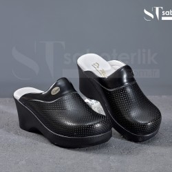 Ortopedik Siyah Dolgu Taban Sabo Terlik Ortopedik Siyah Dolgu Taban Sabo Terlik