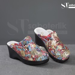 Ortopedik Yılan Desenli Dolgu Taban Sabo Terlik Ortopedik Yılan Desenli Dolgu Taban Sabo Terlik