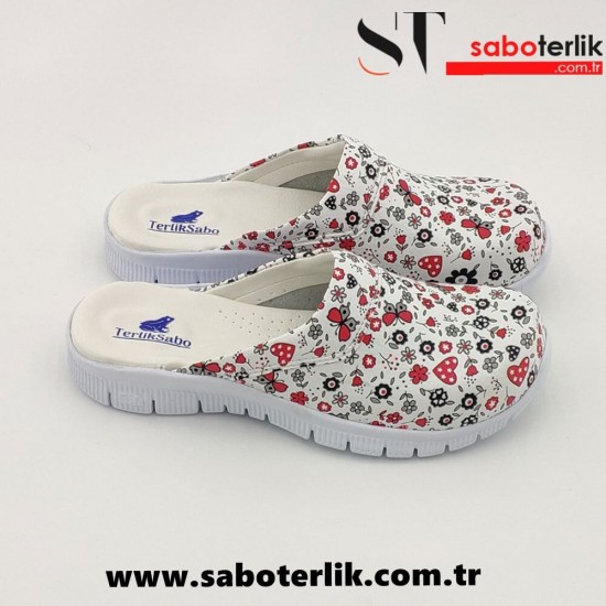 Cushy Ortopedik Çiçekli Sabo Terlik Cushy Ortopedik Çiçekli Sabo Terlik