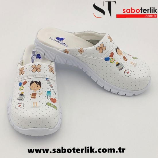 Cushy Ortopedik Hemşire Temalı Sabo Terlik