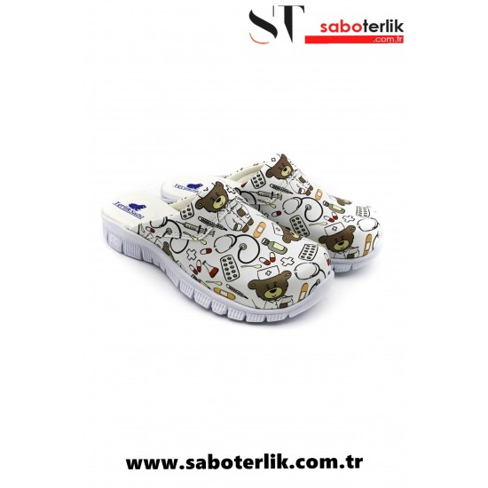 Cushy Ortopedik Ayıcıklı Sabo Terlik Cushy Ortopedik Ayıcıklı Sabo Terlik