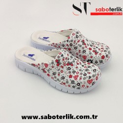 Cushy Ortopedik Çiçekli Sabo Terlik  