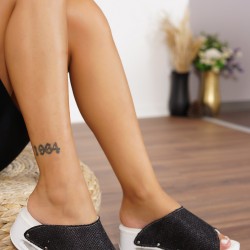 Açık Airmax Siyah Hasır Ortopedik Sabo Terlik