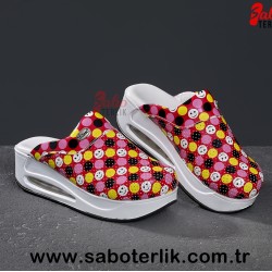 Air Max Smile Desenli Ortopedik Sabo Terlik Air Max Smile Desenli Ortopedik Sabo Terlik