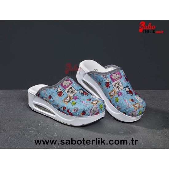 Air Max  Desenli Ortopedik Sabo Terlik