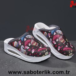 Air Max Siyah Baykuş Desenli Ortopedik Sabo Terlik Air Max Siyah Baykuş Desenli Ortopedik Sabo Terlik
