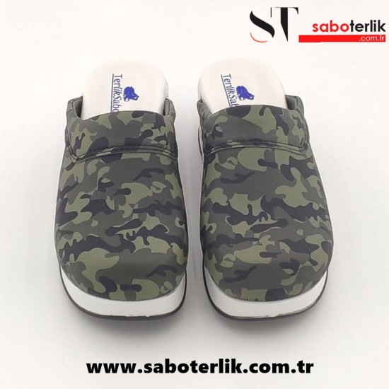Air Max Yeşil Kamuflaj Taban Ortopedik Sabo Terlik Air Max Yeşil Kamuflaj Taban Ortopedik Sabo Terlik