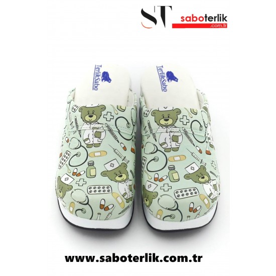 Air Max Ayıcık Desenli Ortopedik Sabo Terlik