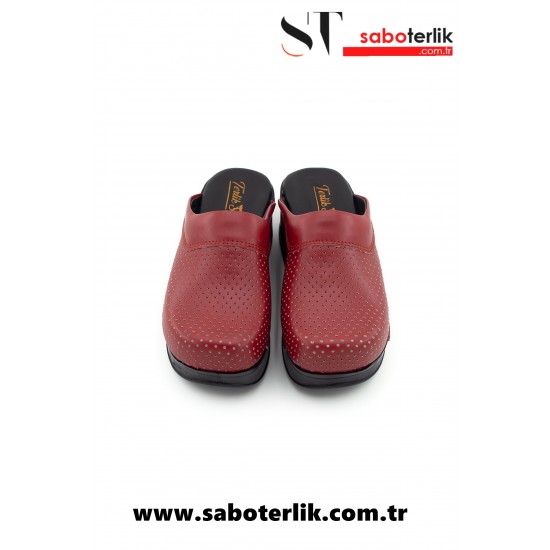 Air Max Kırmızı Siyah Taban Ortopedik Sabo Terlik