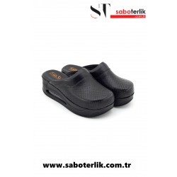 Siyah Air Max Siyah Tabanlı Ortopedik Sabo Terlik