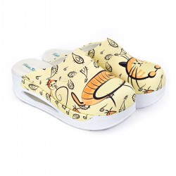 Air Max Sarı Kedi Desenli Ortopedik Sabo Terlik Air Max Sarı Kedi Desenli Ortopedik Sabo Terlik