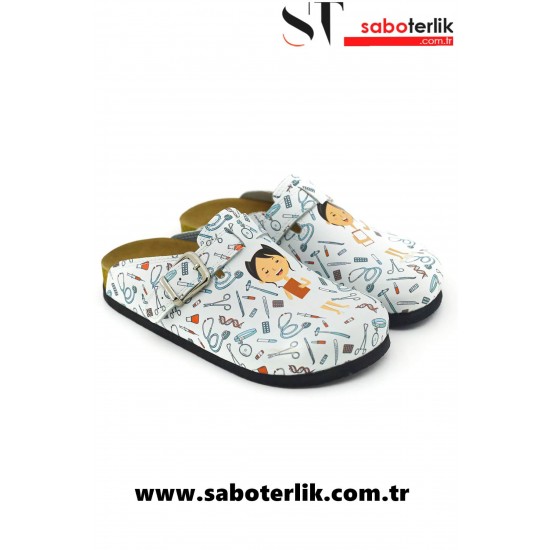 Mantar Taban Hemşire Temali Ortopedik Sabo Terlik Mantar Taban Hemşire Temali Ortopedik Sabo Terlik