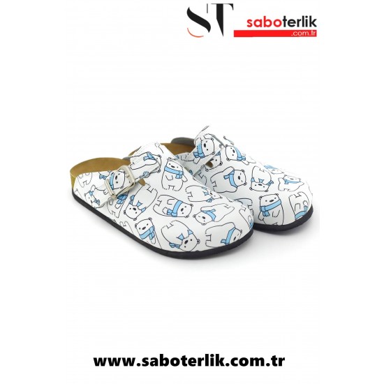Mantar Taban Kutup Ayılı Ortopedik Sabo Terlik Mantar Taban Kutup Ayılı Ortopedik Sabo Terlik