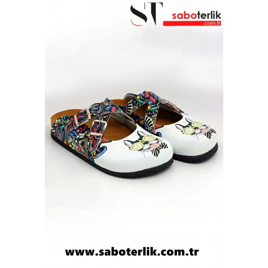Zİgzag Mantar Taban Dog Ortopedik Sabo Terlik Zİgzag Mantar Taban Dog Ortopedik Sabo Terlik