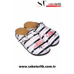 Mantar Taban Flamingo Desenli Ortopedik Sabo Terlik Mantar Taban Flamingo Desenli Ortopedik Sabo Terlik