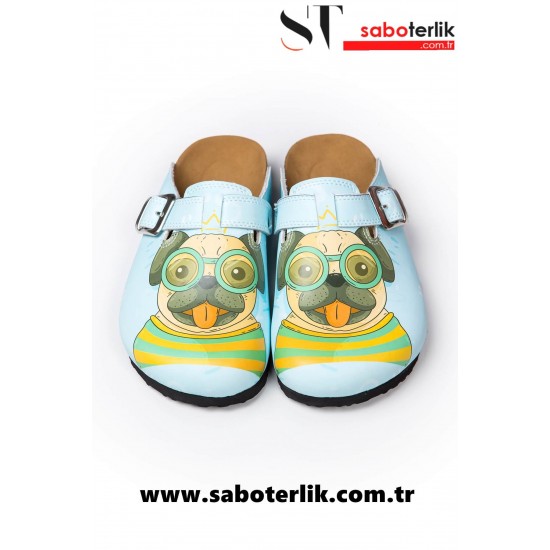 Mantar Taban Pug Desenli Ortopedik Sabo Terlik Mantar Taban Pug Desenli Ortopedik Sabo Terlik