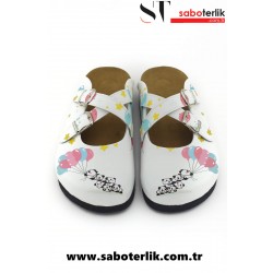 Zigzag Mantar Taban Balonlu Panda Ortopedik Sabo Terlik Zigzag Mantar Taban Balonlu Panda Ortopedik Sabo Terlik