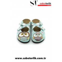 Zigzag Mantar Taban Baykuşlu Ortopedik Sabo Terlik Zigzag Mantar Taban Baykuşlu Ortopedik Sabo Terlik